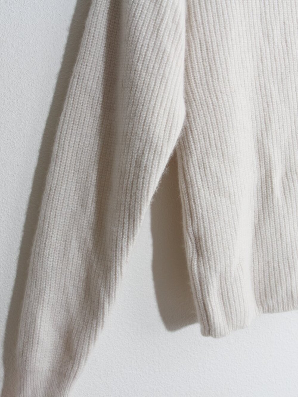 Quince 100% Mongolian Cashmere Fisherman Quarter Zip Sweater Ivory Size XS - Picture 11 of 16